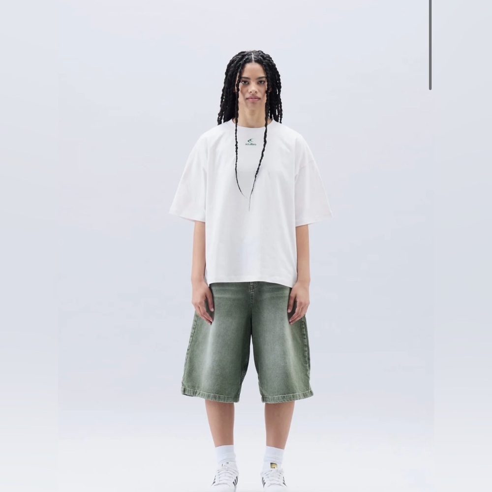 Men's Olive Green Denim Shorts
